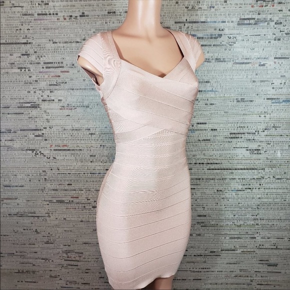 Phistic Cap Sleeve Crisscross Sheath Bandage Dress - Picture 2 of 9
